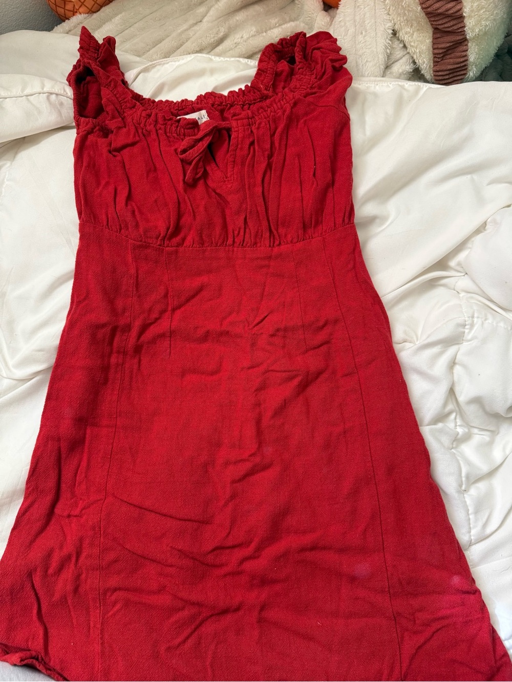 Aeropostale Red Ruffled Mini Dress